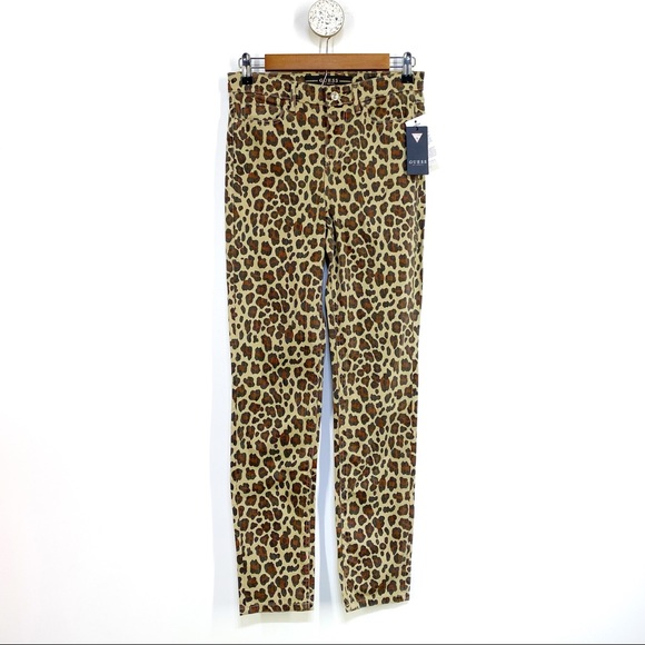 NWT Guess 1981 Leopard High Rise Jeans - Picture 2 of 8